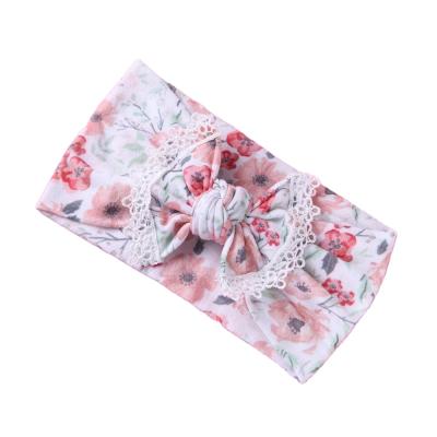 China Solid Color Insti Newborns Newborns Headwraps Girl Headband Soft Infant Nylon Soft Hair Bow Headbands Elastic Headband For Baby for sale