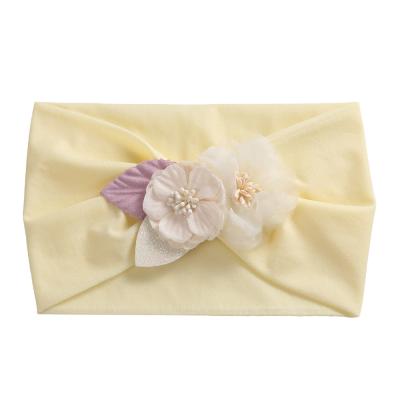 China Wholesale Newborn Nylon Wide Elastic Hair Band Fashion Headband Baby Bows and Flower Headbands Custom Headbands for sale