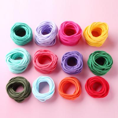 China Environmentally Friendly 28 Color Hair Accessories Handcraft Soft Elastic Nylon Stretchy Headband DIY Material Child Headband Nylon for sale