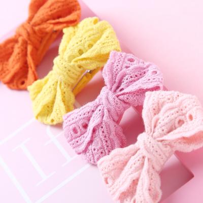 China High Quality Environmentally Friendly Cloth Girl's Bow Accessories High Quality Hair Clips for sale