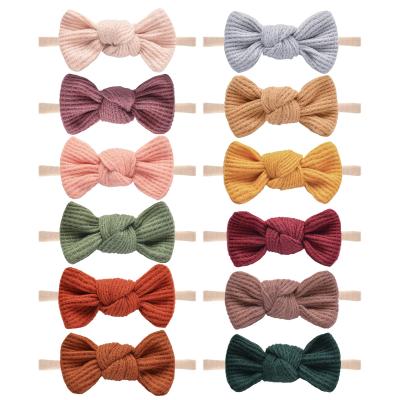 China Soft Babies Headbands Hair Bows Stretchy Nylon Headbands For Newborn Infant Baby Toddler Hair Bands Accessories for sale