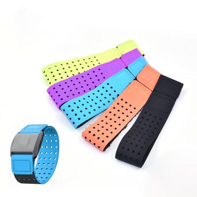 China Custom Adjustable Heart Rate Armband Logo Multi Size Option Heart Rate Monitor Replacement Strap Sports for sale