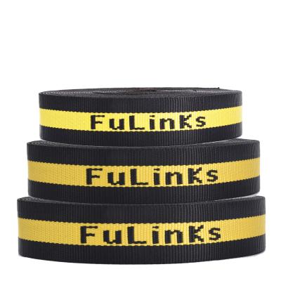 China Customized Sustainable Logo Sling Belt Recycled Polypropylene Polyester Nylon Webbing Heavy Duty Webbing for sale