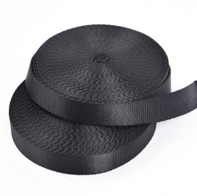 China 20mm Sustainable Logo Polypropylene PP Webbing Custom Storage Ribbons 15mm Width Black / White Webbing For Bags for sale