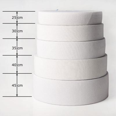 China 25mm White Sewing Elastic Knitted Elastic Bandage Band For Underwear And Sportswear for sale