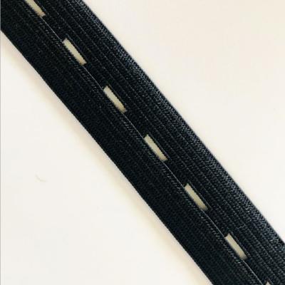 China Knitted elastic band 20mm black sewing elastica buttonhole elastic band for kids and maternity wear banda en venta