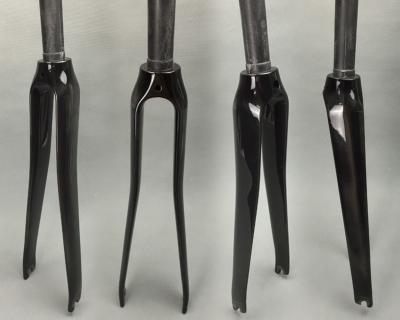 China Road Bikes OEM Full Carbon Fiber Road Bike Bicycle Front Fork Hard Gloss 700C UD Luster / Matte Road Fork for sale