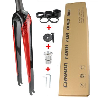 China Cruisers Gravel To Fork Full Carbon Fiber Road Bicycle Fork Fit Disc Brake Wheel 700C 35C 45C 100*12mm Fork For Carbon Frame bicicleta for sale