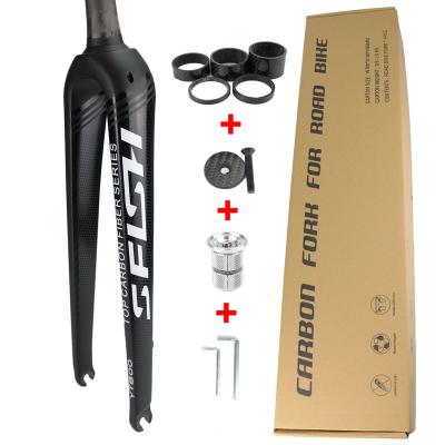 China SFISH Carbon Fiber Full Fork 700C 35c 45c Road Bike Ultralight Front Fork 28.6mm Disc Brake Forks Durable Bicycle Accessories for sale