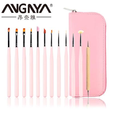 China NAIL Professional 12 Pcs / Nail Care Set Set Wholesale Different Shape Nail Art Brush for sale