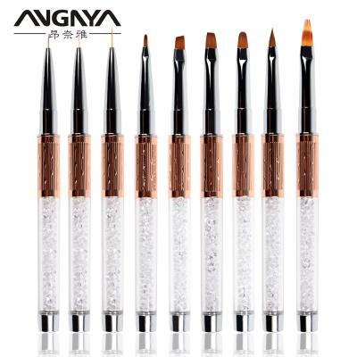 China ANGNYA NAIL Nail Art Brushes Manicure Nail Painting Drawing Liner Pen Nail Carving Flower Brushes Tool for sale