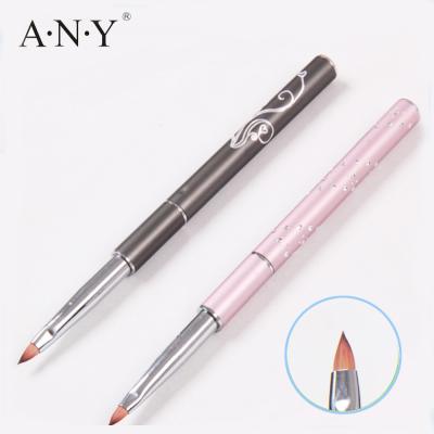 China ATT 3D Nail Sculpting Brush Nylon Nail Design Hair Art Clay Sculpture Metal Handle Nail Triangle for sale