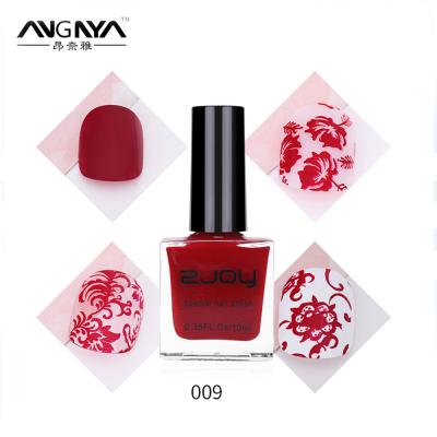 China ANGNYA NAIL Factory Supply ZJOY High Quality Red Color 10ml Special Nail Art Stamping Polish for sale