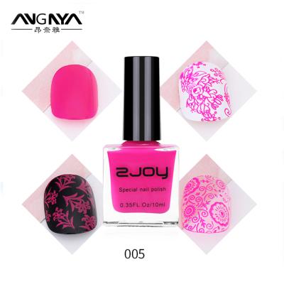 China 2017 NEW NAIL ANGNYA Good Quality 10ml ZJOY Purple Special Nail Art Stamping Polish For Manicure Printing for sale