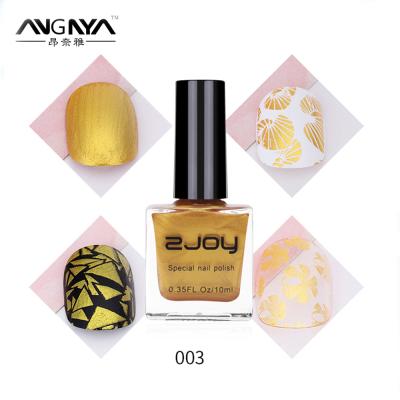 China ANGNYA NAIL ANGNYA Professional Color ZJOY Gold Nail Art Stamping Polish 10ml For Manicure Printing Stamp for sale