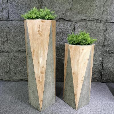 China Europe Tall Pots FRP Flower Planter Set Vase Outdoor Indoor Decoration For Home And Garden for sale