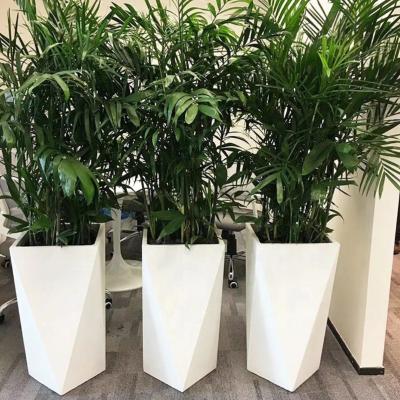 China Nordic Modern Europe Plant Pots Garden Outdoor Indoor Planters Vase Fiberglass Flower Pots for sale