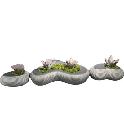 China Nordic Eco-friendly Leisure Chair With Plant Pot Design Fiberglass Landscape Flower Pots Indoor Planter for sale