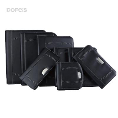 China OEM Factory Brand Convenient Cd Bag Cases Set Folder Notepad Set Folder Leather Organizer for sale