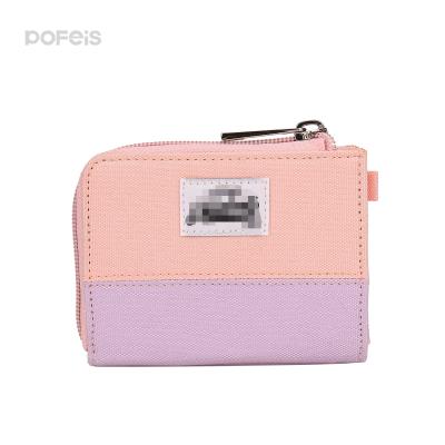 China Fashion Cute Pink Color Vegan Card Collection Coin Pocket Money Bag Cotton Cloth Cotton Cloth Coin Purse for sale