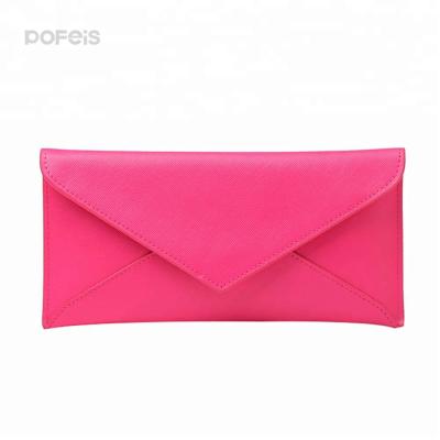 China High Capacity Waterproof Multi-Card Stance With Envelope Style PU Leather Lady Clutch Wallet for sale