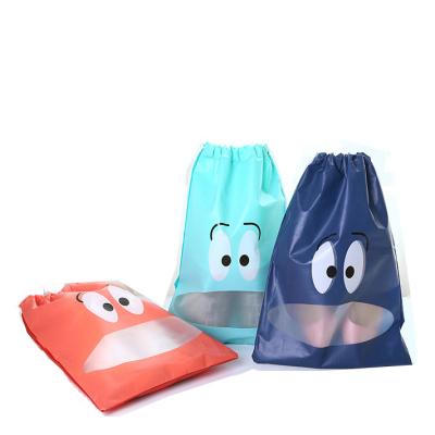 China Factory Supply Eco-friendly Travel PVC Drawstring Bag Portable Nonwoven Dust Bag Shoes Bag for sale