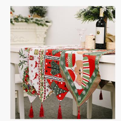 China Popular Christmas Gift Christmas Decorations Knitted Table Runner Christmas Table Cloth Table Decoration Creative Home Decoration for sale