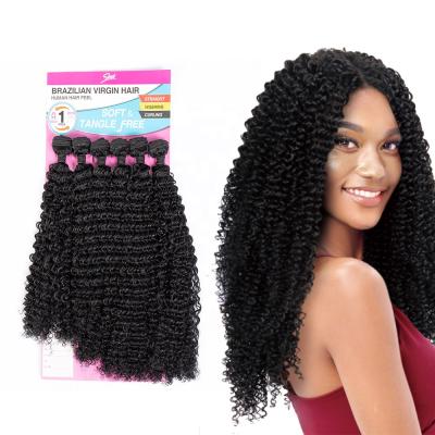 China Straight Natural Black Heat Resistant Brazilian Hair Extension 26inches Deep Wave Big Bundle Synthetic Deep Water Wave Hair Bundles for sale