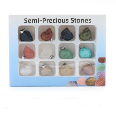 China Europe Skull Shape Crystal Crafts 15*20mm Stone 12 Pcs / Bundle Semi Precious Gemstone Decor Pendant For Healing Meditation for sale