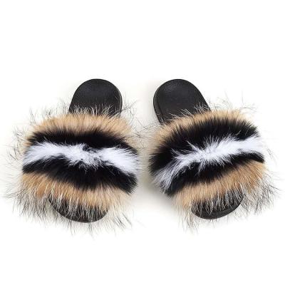 China Fashion Trend Faux Fur Design Custom House Shoes Sandal Slipper for sale