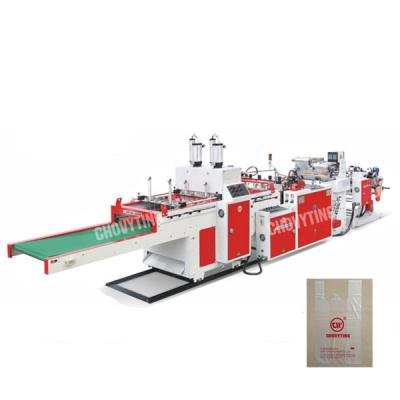 China Garment shops duoble lines environmentally friendly degradable shopping bag t-shirt bag making machine for sale