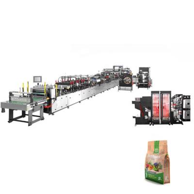 China Plastic Block Bottom Plastic Bag For Pet Food Box Pouch Bag Making Machine for sale