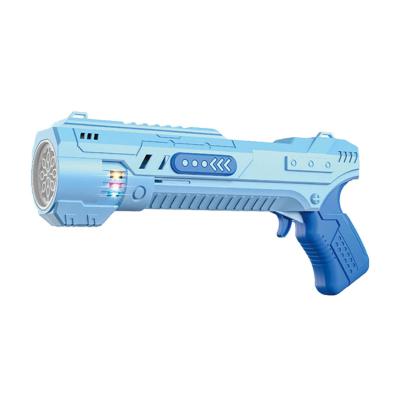 China 2022 Summer Plastic Toys Electric 8 Hole Bubble Gun With Music Light And Plastic Space Automatic Bubble Gun Toy for sale