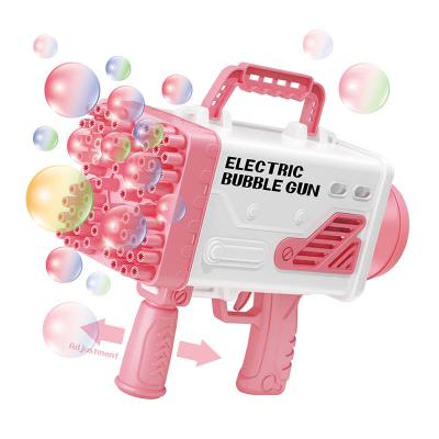 China 2022 Summer Plastic 64 Hot Selling Outdoor Toys Hole Electric Rocket Launcher Automatic Bubble Gun Machine Toys for sale