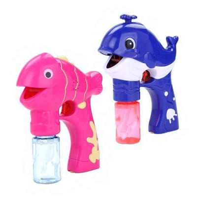 China Plastic Summer Outdoor Kids Toys Cute Outdoor Marine Life Animal Bubble Gun Stick Soap Water Bubble Machine Gun Toys for sale