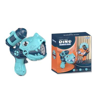 China The new 8 hole plastic bubble dinosaur gun children's outdoor semi-automatic toy for sale