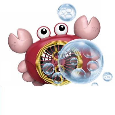 China Factory Wholesale Plastic Soap Toys Blower Sandblaster Bubble Gun Crab Shape Fan Electric Bubble Machine for sale