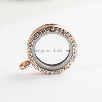 China FASHIONABLE FASHIONABLE Fast Delivery Alloy Magnetic Open Glass Floating Memory Pendant 25mm Living Pendants for sale