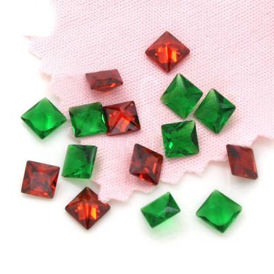 China FASHIONABLE 5mm*5mm Square Shaped Zircon Birthstone Charms For Memory Glass Pendants for sale