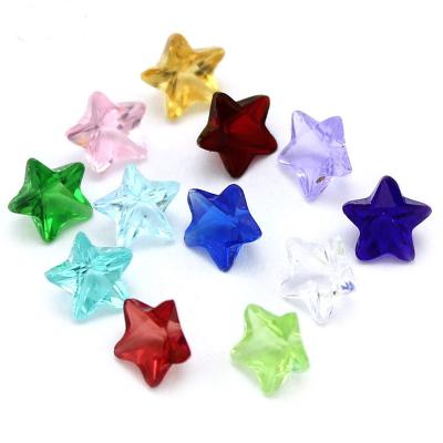 China The FASHIONABLE Star Shaped 5mm Glass Birthstone Charm For Memory Glass Pendants for sale