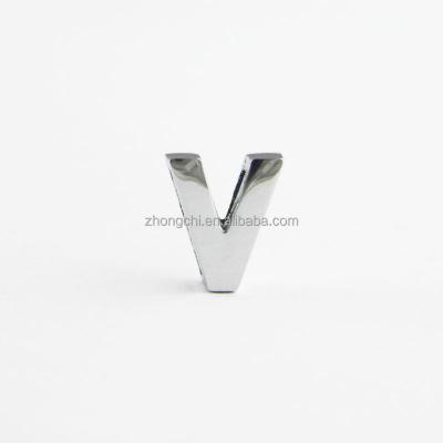 China Hot Selling ALLOY Alphabet Simple Slider Charms For 10mm Bracelet And Pet Collar for sale