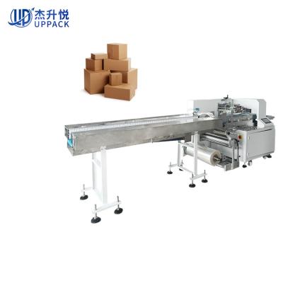 China Easy Operation Horizontal Pillow Down Different Film Rolling Size Carton Box Meat Tray Packing Machine for sale