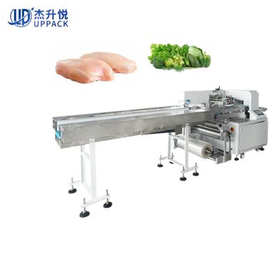 China Easy Operation 3 Servo Motor Control New Chicken Fresh Meat Daily Product Packing Machine for sale