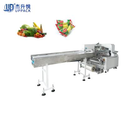 China Easy Operation Flow Automatic Different Fruit And Vegetable Packing Machine And Labeling Production Line for sale