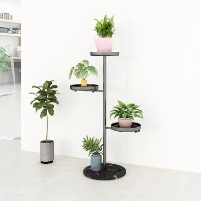 China Modern newcomers iron plant flower stand Nordic light luxury style flower stand 3 STYLES flower shelf with good stability for sale