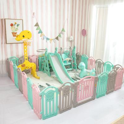 China Modern Baby Kids Sleep Safety Play Connectable Plastic Barrier Protective Playpen for sale