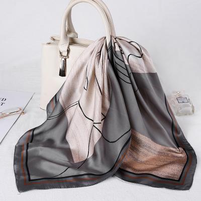 China Vintage Printing Luxury Vintage Printing Ladies Square Silk Satin Scarves 70*70cm Silk Scarf for sale