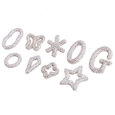 China 3D Hot Fix 3D Rhinestone Letter Decals Rhinestone Ironing Patch for sale