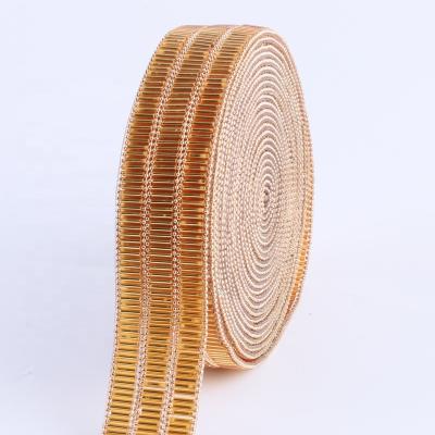 China Hot environment inspection repair 10 yards long diamond crystal glass tube beaded chain for sale