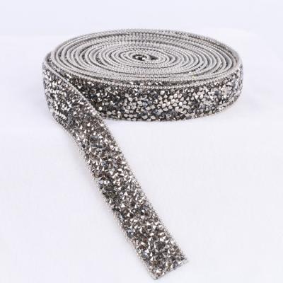 China Environment inspection fancy rhinestone crystal chain joining double point rhinestone waist chain for sale